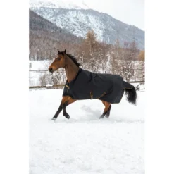 Deken Bucas Irish Turnout Light High Neck 50gr Zwart-goud -Ruiter Hoek Verkoopwinkel deken bucas irish turnout light high neck 50gr zwart goud 1500x1500 133292