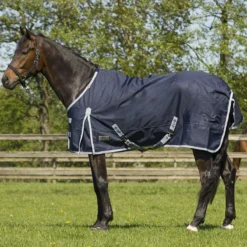 Deken QHP Turnout 100gr Donkerblauw -Ruiter Hoek Verkoopwinkel deken qhp turnout 100gr donkerblauw 1500x1500 114821