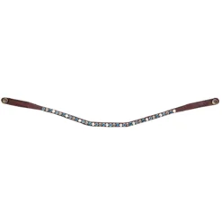 Frontriem PresTeq ShineBright Bruin-lichtblauw