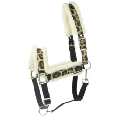 Halster Horsegear Leopard Black-beige