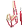 Halsterset Met Bont QHP Check Roze -Ruiter Hoek Verkoopwinkel halsterset met bont qhp check roze 1500x1500 112426