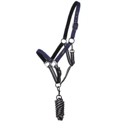 Halsterset QHP Collection Donkerblauw