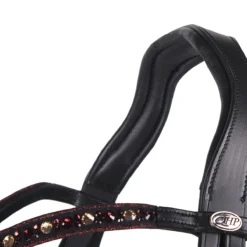 Hoofdstel QHP Orlando Zwart-rood -Ruiter Hoek Verkoopwinkel hoofdstel qhp orlando zwart rood 1500x1500 148538