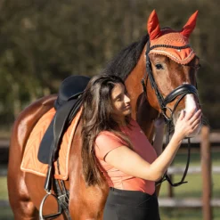 Oornetje QHP Menton Oranje -Ruiter Hoek Verkoopwinkel oornetje qhp menton oranje 1500x1500 186403