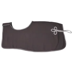 Uitrijdeken QHP Fleece Ornament Grijs-zilver