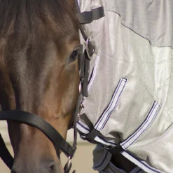 Vliegendeken QHP Combo Met Hals Grijs -Ruiter Hoek Verkoopwinkel vliegendeken qhp combo met hals grijs 1500x1500 153886